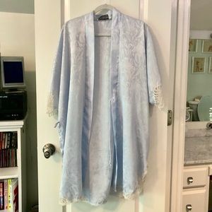 Vintage Baby Blue Christian Dior Silk Robe